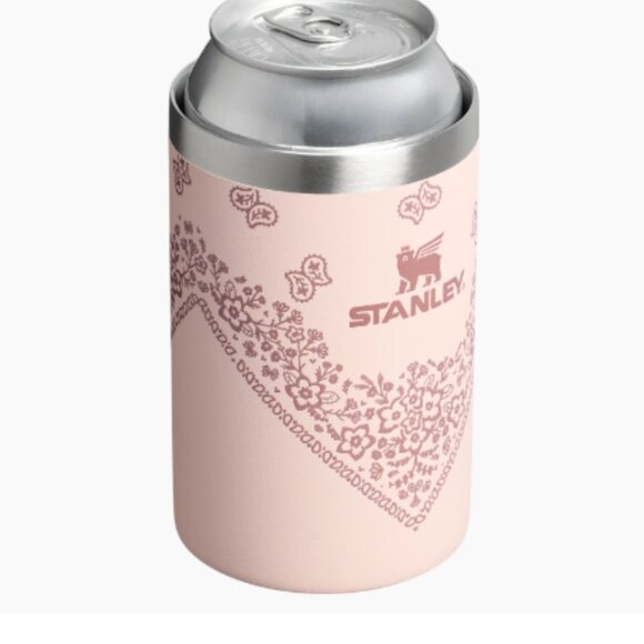 1 DAY SALE Stanley Floral Pink 10 oz Can Cooler NWT No Box - Picture 6 of 8